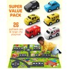 Coogam Alphabet Maze, 26pcs Pull Back Car with Play Mat