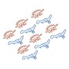 100Pcs Paper Clips Unique Dinosaur Shape Lightweight Portable Electroplating Process