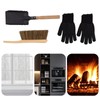Fireplace Ash Shovel Brush Set Coal Hearth Clean Tools for