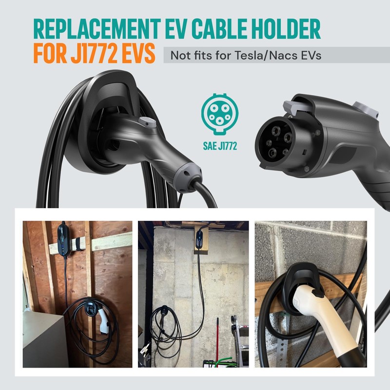 AIMILER EV Charging Cable Holder with Charging Head Bracket Compatible