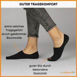 10 Pairs of Women's Men's Invisible Trainer Socks Breathable Cotton, black, 43 - 46