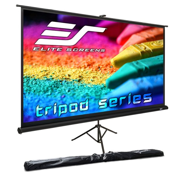 Elite Screens Tripod Series, 72-INCH 16:9, Indoor Outdoor Projector Screen,