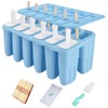 Silicone Popsicle Molds with Sticks Wpunwen 12 Cavity Ice Popsicle