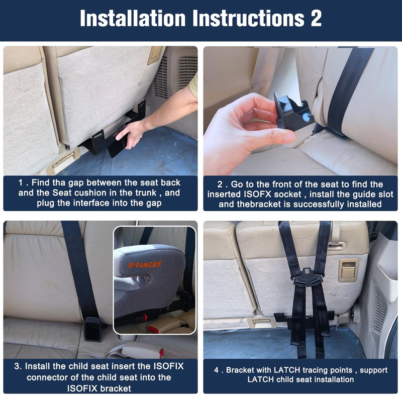JHKLS ISOFIX Universal Car Seat Mount Bracket, Child Safety Car