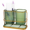 Green Toothbrush Holders for Bathrooms, 2 Cups Toothbrush Holders for