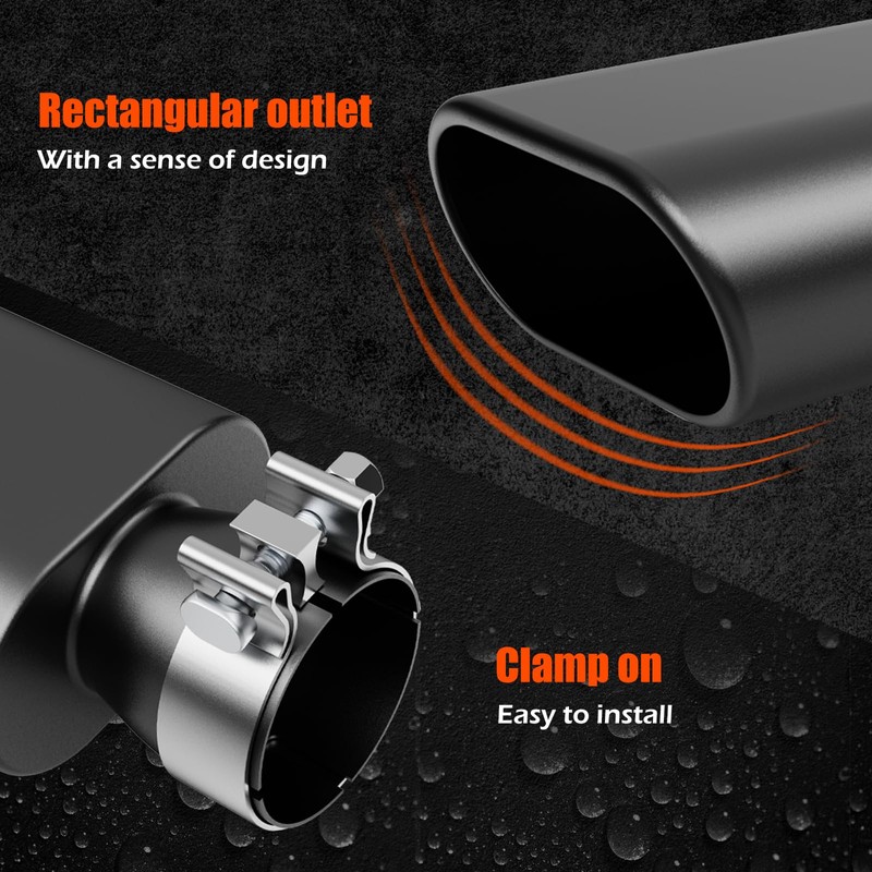 LCGP 3" Square Exhaust Tip 3" to 3" x 5.5""