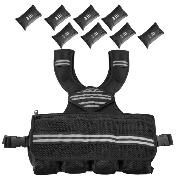 Adjustable Weighted Vest for Men, 6-30 Lbs Body Weight Vest