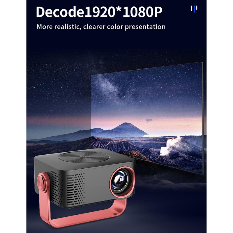 Dpofirs Mini Projector with WiFi, Keystone Correction Outdoor LED Movie