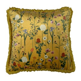 furn. Fleura Cushion Cover, Polyester, Ochre, 50 x 50cm