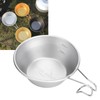 Camping Cup Backpacking Bowl Cup Stainless Steel with Hook Shape