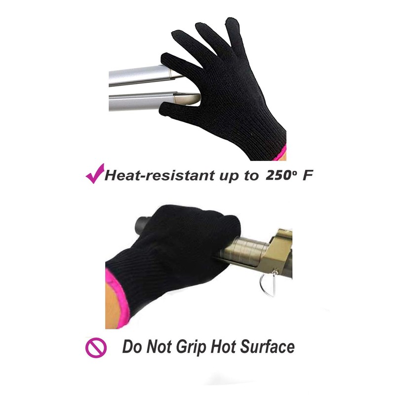 AFT90 2 Heat Resistant Glove for Hair Styling, Curling Iron,