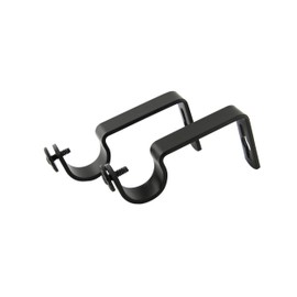 Rod Desyne Heavy Duty 1 inch Wall Black Single Bracket Pair, 2 Count (Pack of 1), 2 Piece