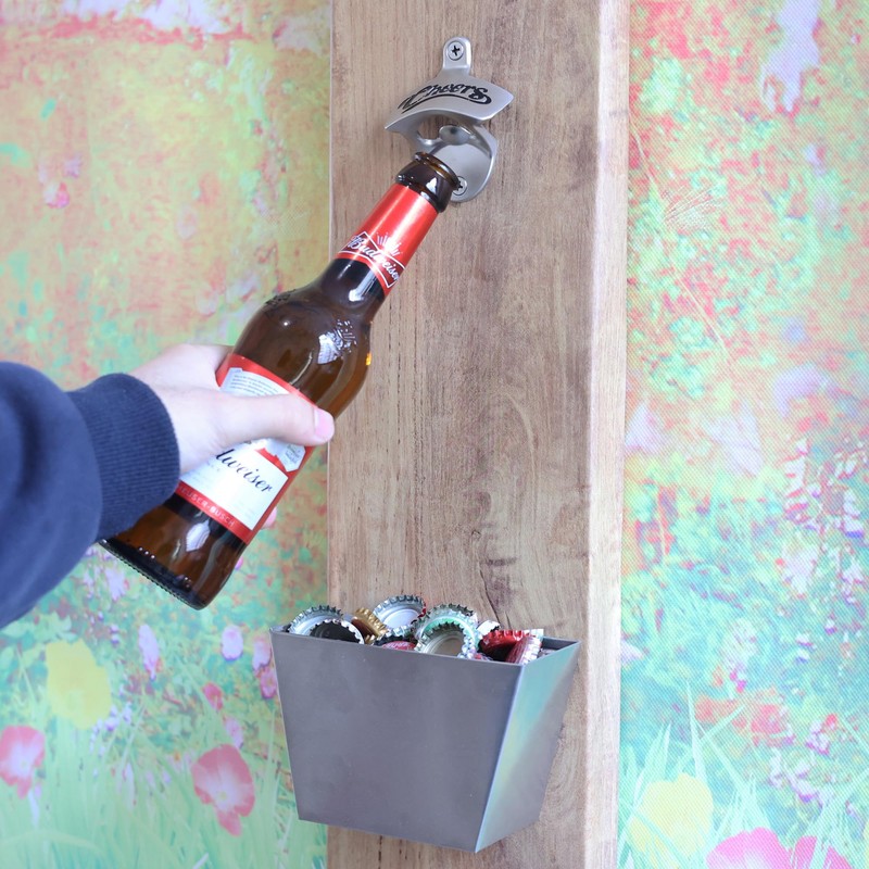 HAIICEN Cheers Bottle Opener Wall Mounted, Stainless Post Mounted Bottle