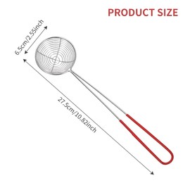 Stainless Steel Wire Skimmer Spoon,Wire Skimmer Spoon Strainer Spider Skimmers for Kitchen Kitchen Mesh Spoon with Long Handle for Cooking Non-Stick Mesh Skimmer Spoon Kitchen Strainer for Kitchen(S)