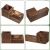 Hipiwe Business Card Holder Stand for Desk Wood Business Card