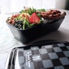小森 Resin ruboaomu Corner 2 Tier Lunch Box 900ml Black