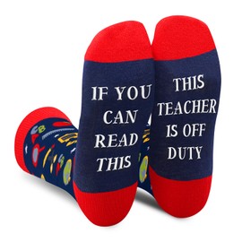 IF YOU CAN READ THIS SOCKS for Teachers Men Women - Funky Nerd Novelty Crazy Socks Gifts for Teachers Teenage - Fun Teacher Day Easter Christmas Thank You Gifts Idea Stocking Fillers Presents