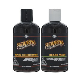 Suavecito Beard Wash Set. Cleansing and Conditioning Beard Kit For Men (8 oz. each)