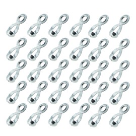 SQXBK 30PCS 4.5mm Silver Ball Chain Pull Ring Connector Ceiling Fan Light Pull Ring Stainless Steel Chain Connector Suitable for Ceiling Light Ceiling Fan Table Lamp Handle or Extension Zip