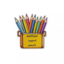 Color Mantras "emotional support pencils" Acrylic Pin