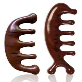 2Pcs Meridian Massage Comb Portable Guasha Scalp Massage Comb, Arcylic Gua Sha Scraping Massager for Head Caring Relaxation Physical Therapy Acupoint Treatment