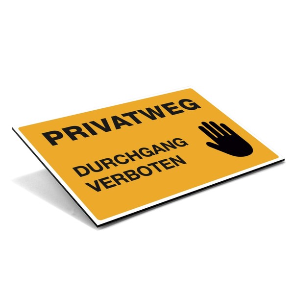 (Signal Yellow, Aluminium Composite Sign, 300 x 200 x 4