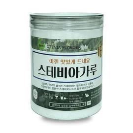 스테비아 350g 이중밀폐통 정든팜 스테비아가루 분말 Stevia 350g Double-Sealed Container Jeongdeun Farm Stevia Powder