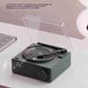 Rotating Vinyl Disc Alarm Clock Speaker Retro 360 Degree Stereo