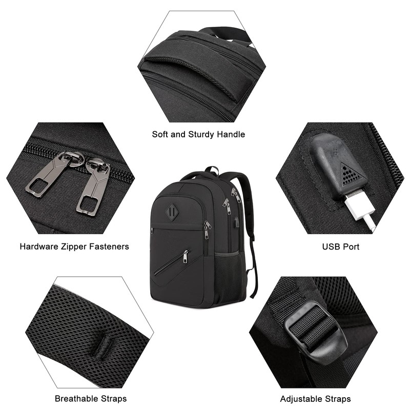 Men's School Backpack Boys Girls Teenagers Waterproof School Bag for