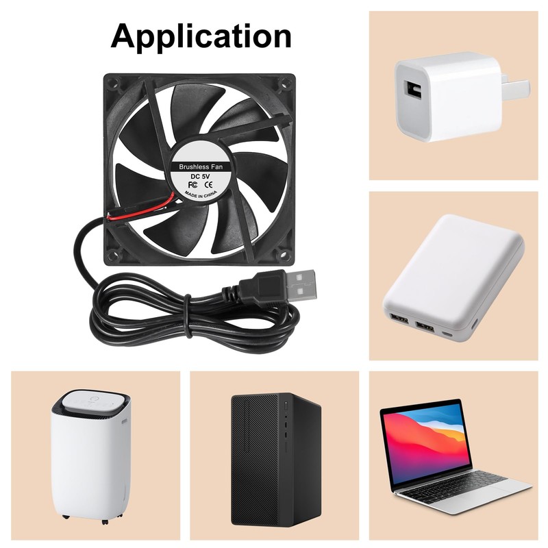 92mm USB Cooling Fan (9225) 5V DC Brushless Fan -