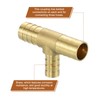 uxcell 2pcs Brass Tee Barb Fittings, 3-Ways Tee 5/8" x