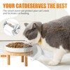 Lusifaco Shallow Elevated Cat Bowls,5.9 Inch Wide Raised Ceramic Cat