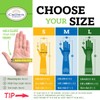 The Crown Choice Reusable Waterproof Household Dishwashing Cleaning Rubber Gloves