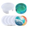 5PCS Resin Coaster Molds Resin Molds Coaster Molds for Epoxy