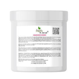 cocojojo CREAM BASE ECONOMY - RICH BASE CREAM FOR COSMETICS, MADE WITH VITAMINS AND COSMETIC OILS, VEGAN, GENTLE AND HYDRATING - 2 LB