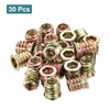 sourcing map 30Pcs Threaded Inserts, 5/16"-18x19/32" Zinc Alloy Hex Socket