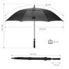 LANBRELLA Golf Umbrella Extra Large Oversize 80 Inch Windproof Stick