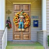 Autumn Pumpkin Wreath Front Door Decoration - Seasonal Fall Harvest