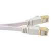 MICRO CONNECTORS 50ft Cat7 Shielded RJ45 Flat Patch Cable with