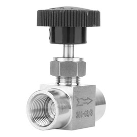 Fafeicy 3/8" Stainless Steel Flow Control Valve Throttle Valve Check Valve for Water Gas Oil Gearbox (3/8")