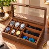 Wooden Watch Display Box for Watch Collection Storage – Glass