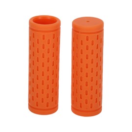 TUCKBOLD Bike Handlebar Grips Covers 90mm Long Lightweight | Bicycle End Grips Protector Orange 1 Pair