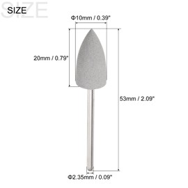 uxcell 5 Pcs Silicone Rubber Grinding Buffing Wheels 150 Grits 10mm Dia Tapered Polishing Head for Electric Rotary Tool