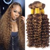 Dokksiiia Chocolate Brown and Honey Blonde Ombre Bundles P4/27 Highlight