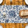 Artoid Mode Beige Floral Paisley Table Runner, Seasonal Spring Kitchen