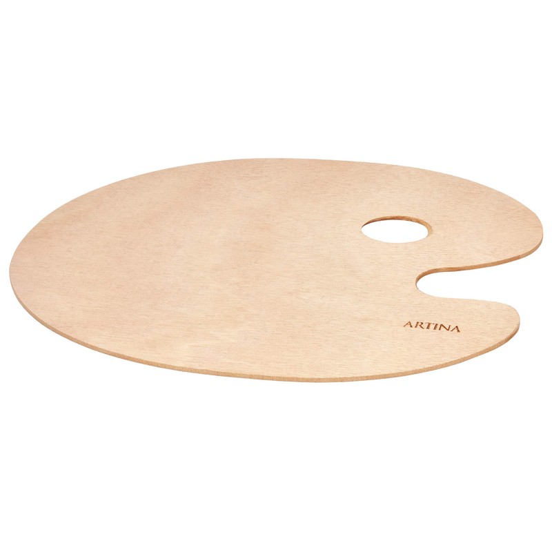 Artina Wooden Painting Palette, School, Round, 25 x 30 cm,