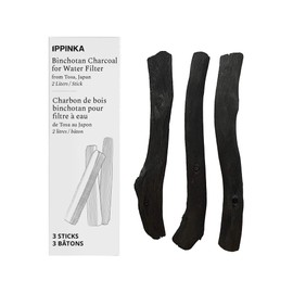 Tosa Binchotan Charcoal Water Purifying Sticks for Great-Tasting Water, Three 6 in Sticks - Each Stick Filters up to 2 Liters of Water