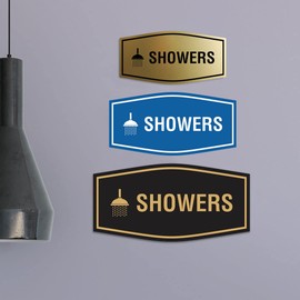 Fancy Showers Sign (Black Gold) - Medium