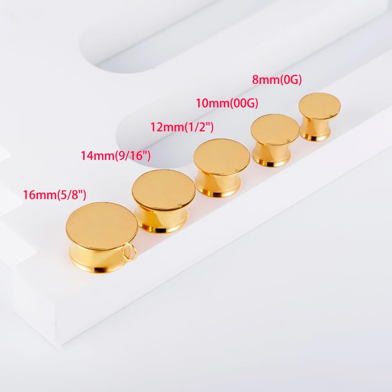 Atomhole 2 Pairs DIY Gauges Plugs Tunnels for Ears Dangle