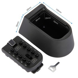 Combination Key Lock Box - Best Outdoor Wall Mounted Safe Key Box - Set Your Own Combination - Great For Elderly Parents Spare House Keys (Black cover)